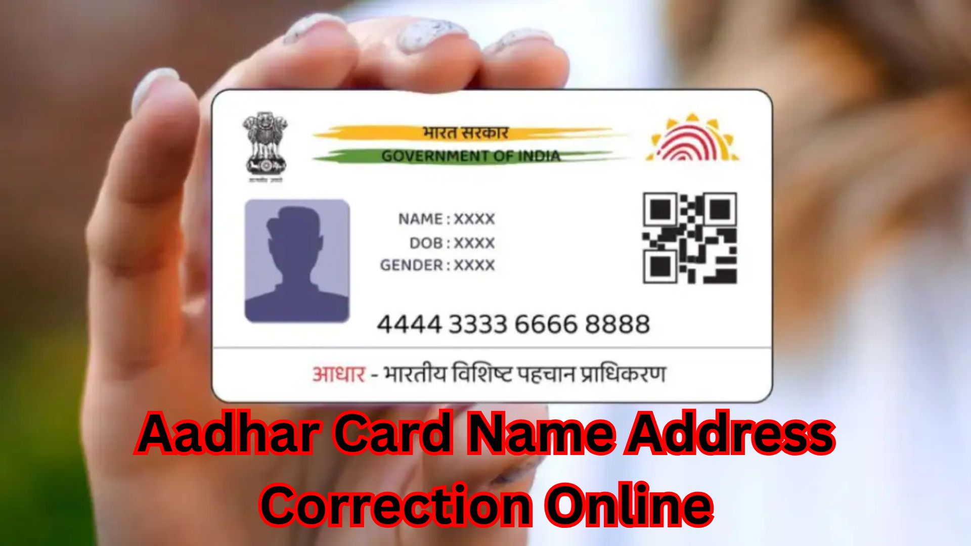 Aadhar Card Name Address Correction Online